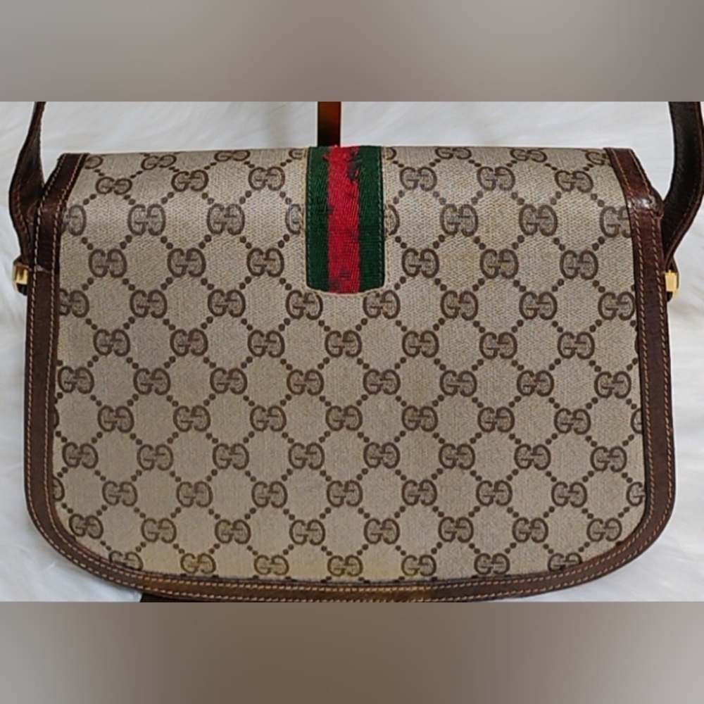 SALE! Auth Gucci Ophidia GG Monogram Supreme Sherry Line Vintage Shoulder Bag - Picture 3 of 16